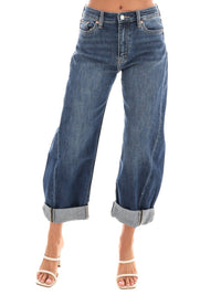 Artemis Vintage High Rise Relaxed Barrel Jeans in dark wash - women's jeans - view 4