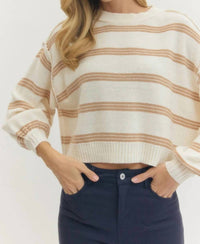Entro - Line Up Love Striped Sweater