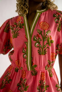 Thml - Emerson Puff Sleeve Flower Print Maxi Dress