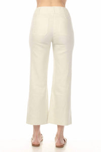 Charlie B - Stretch Linen Blend Cropped Pants
