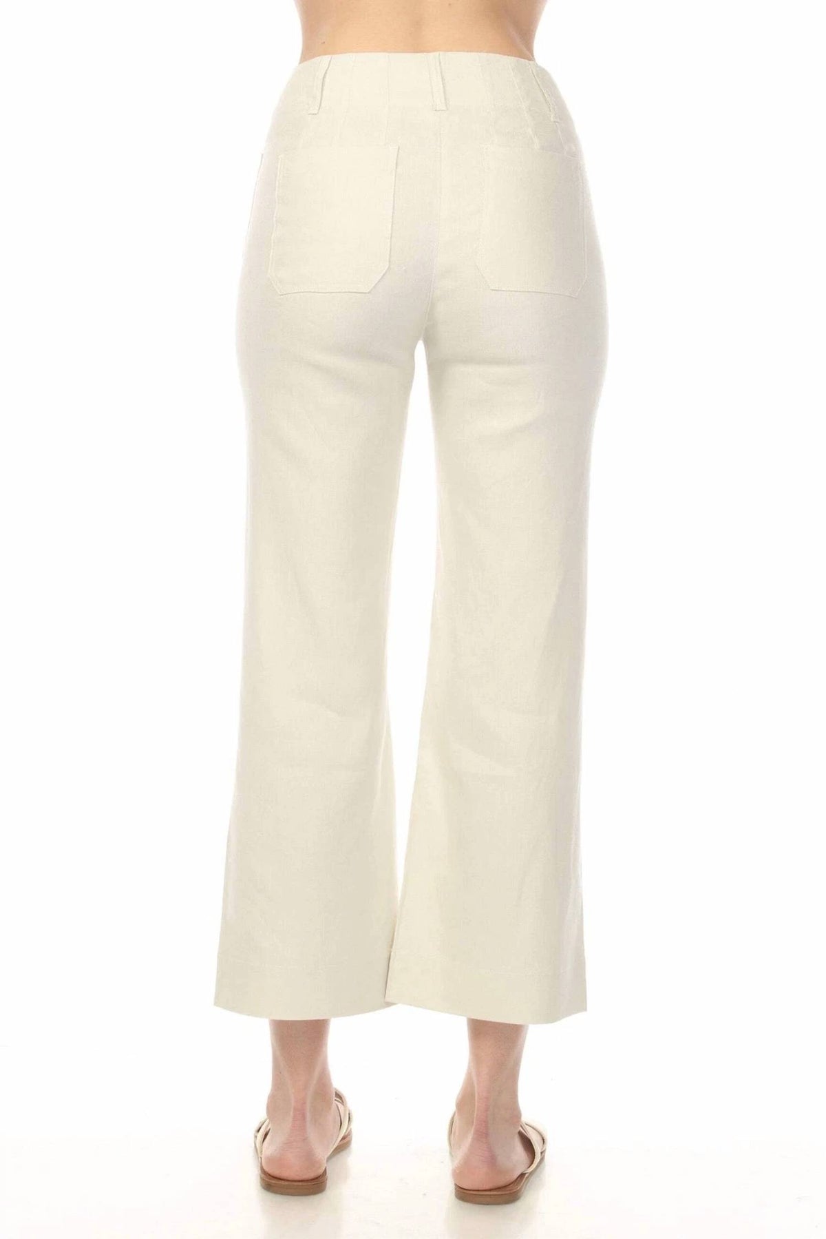 Charlie B - Stretch Linen Blend Cropped Pants