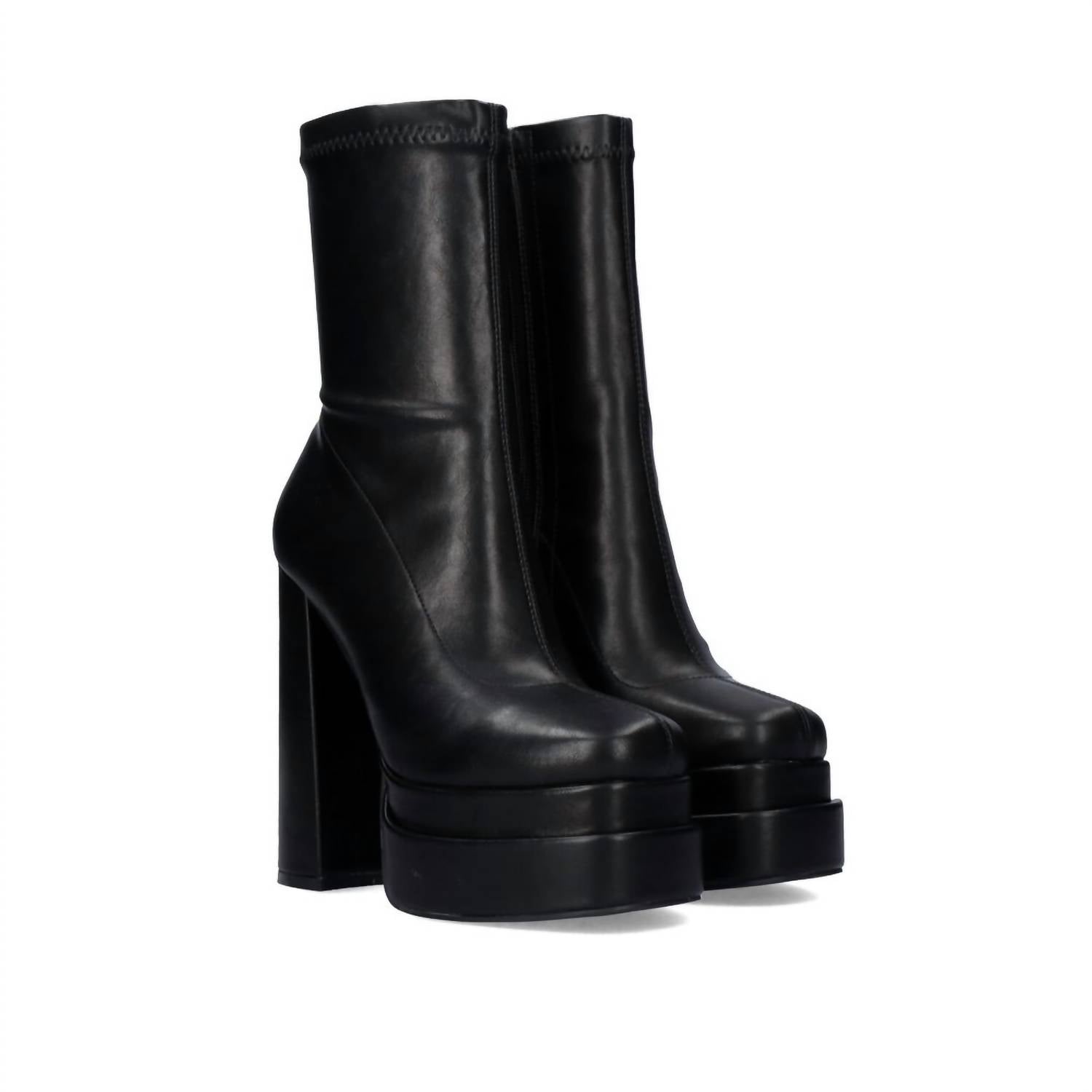 Exe - Women's Block Heeled Platform Bootie