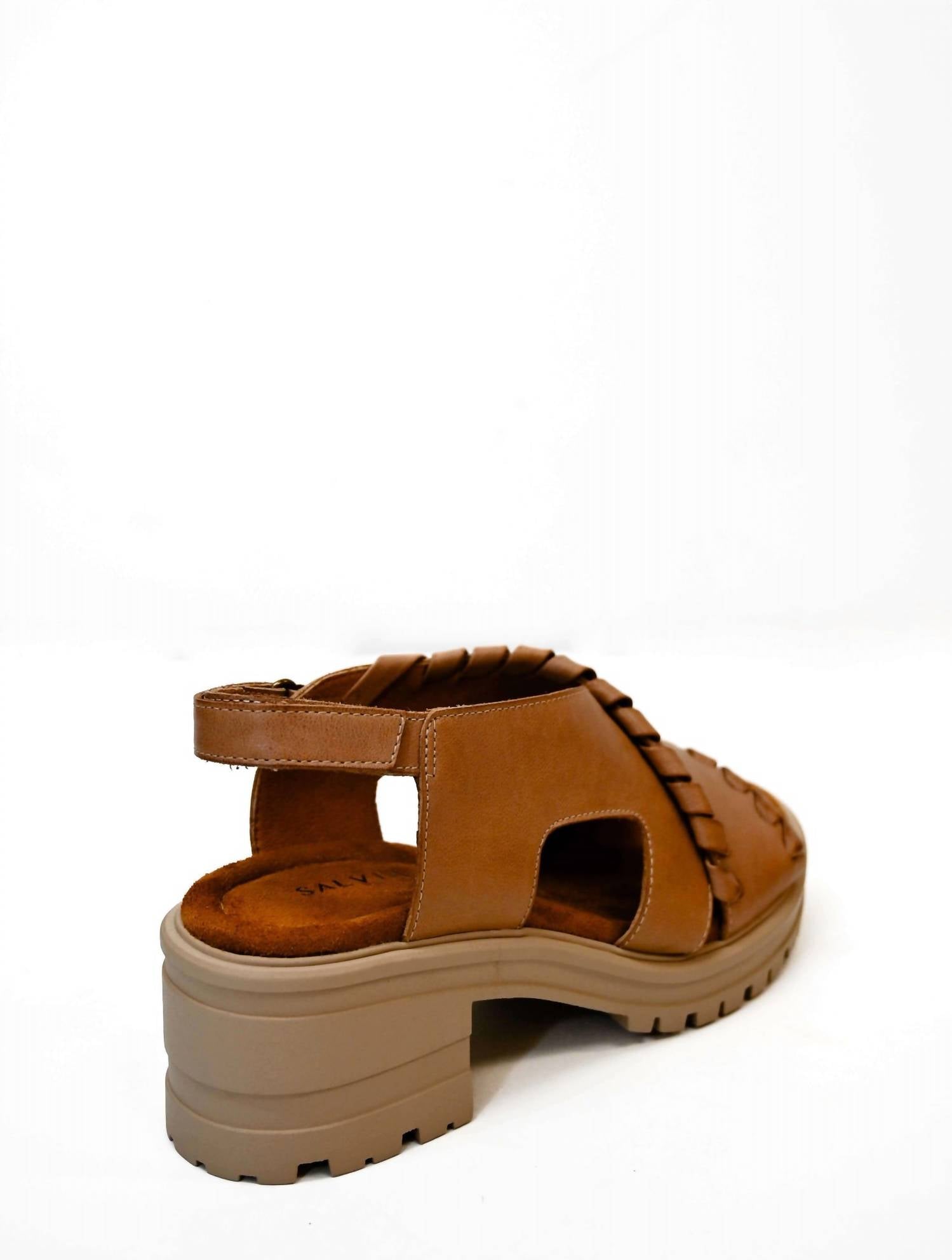 Salvia Women's Hef Heeled Sandal in sand bosnia - women's sandal - alternate view
