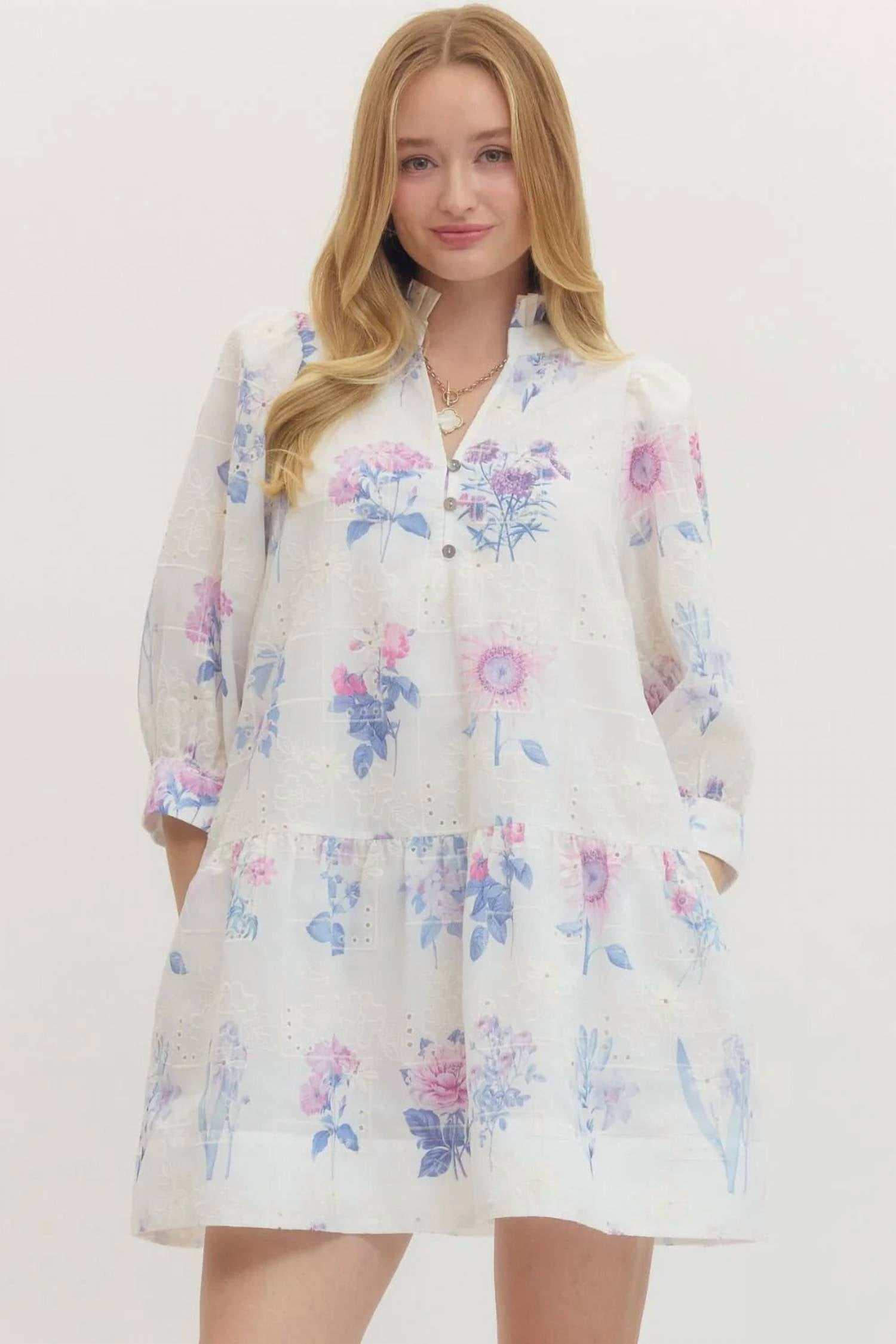 Entro - Lilly Eyelet Mini Dress