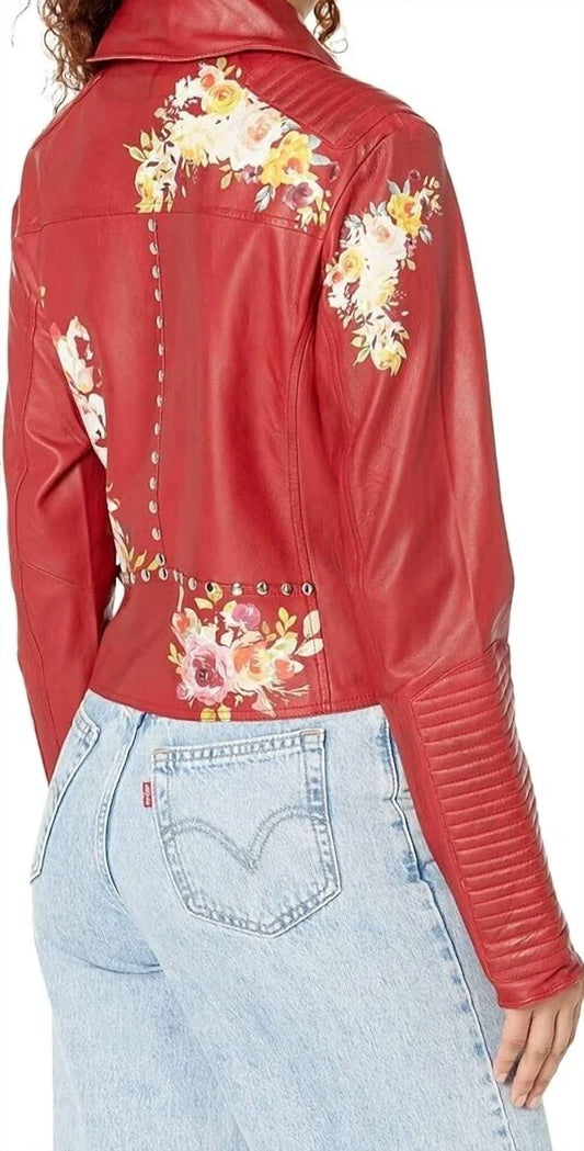Jkt Nyc - Harley Floral Leather Jacket