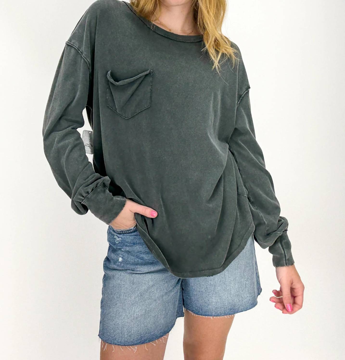 Free People - Fade Into You Long Sleeve Tee