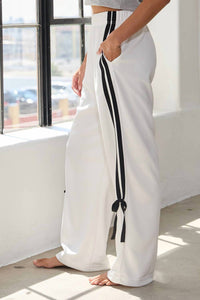 Bucketlist - On The Right Track Bow Stripe Pants