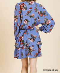 Umgee - Floral Tiered Ruffle Hem Dress