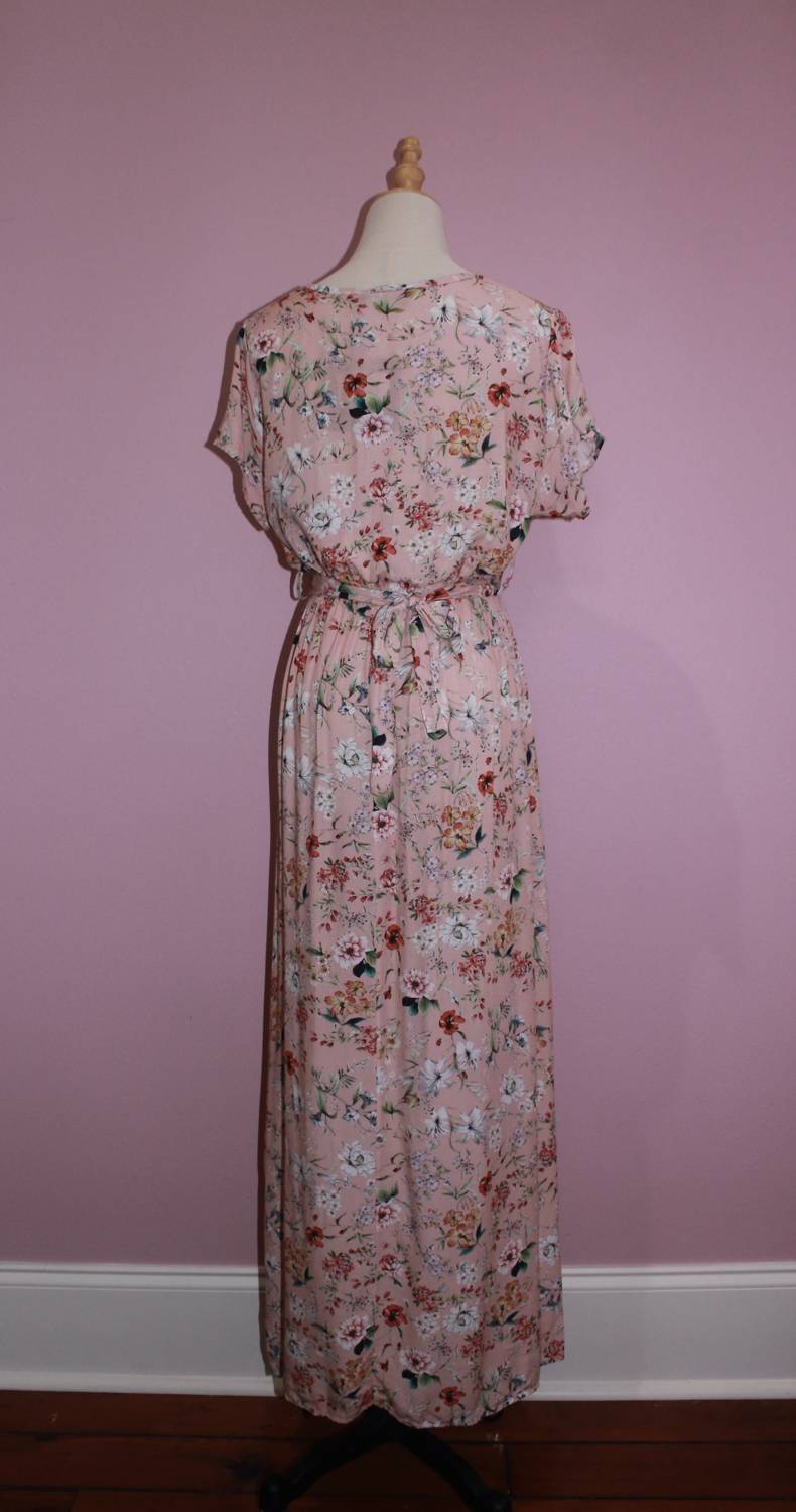 TANTRA Women's Floral Tie Dress in pink - women's dress - detail view