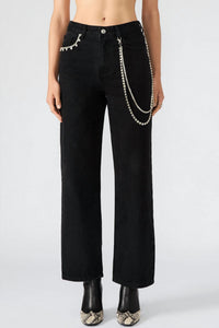 STEVE MADDEN Swift Wide-leg Jean in black - women's jeans