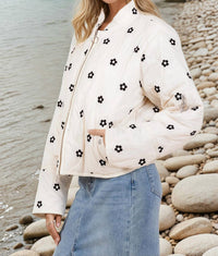 Lovelo - Tory Flower Accent Puff Jacket