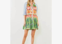 Thml - Multi Patterned V Neck Dress