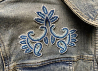 Scully Denim Beaded Jacket in blue - women's jacket - alternate view