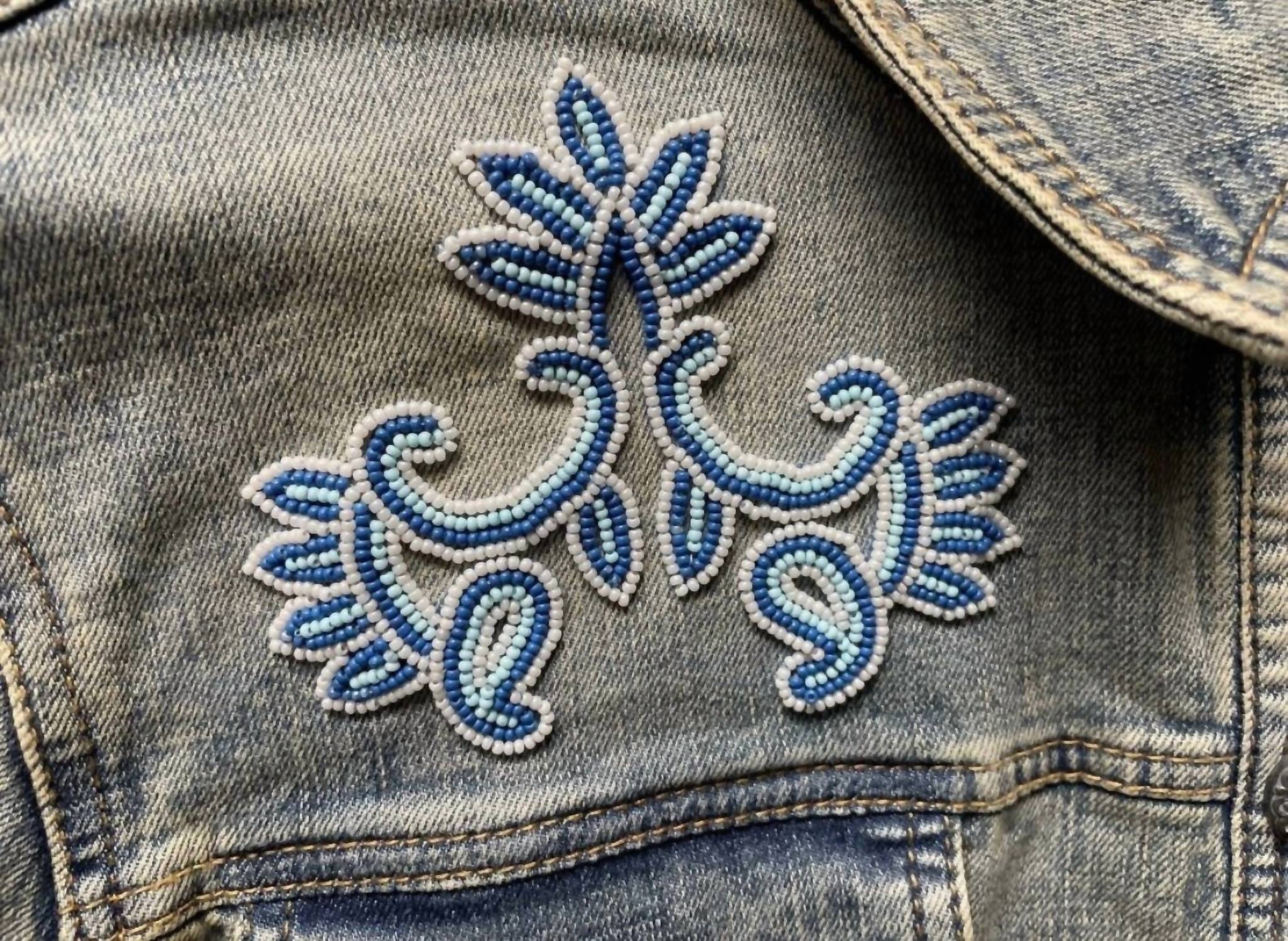 Scully Denim Beaded Jacket in blue - women's jacket - alternate view