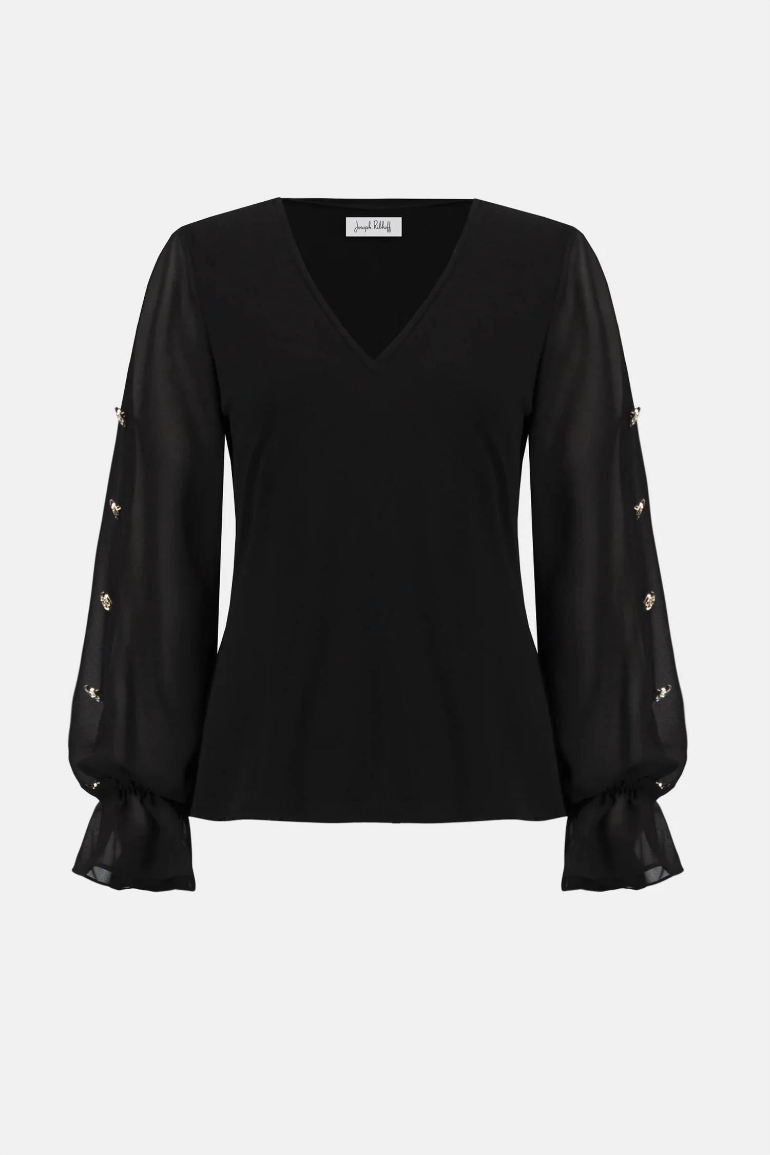 Joseph Ribkoff - Sheer Sleeve Blouse