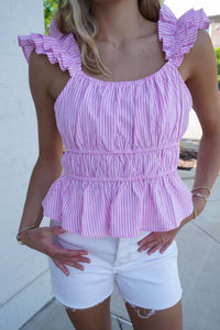Tcec - Summer Sunset Ruffle Top