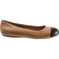 Softwalk Women's Napa Ballet Flats in luggage black - women's flats - detail view