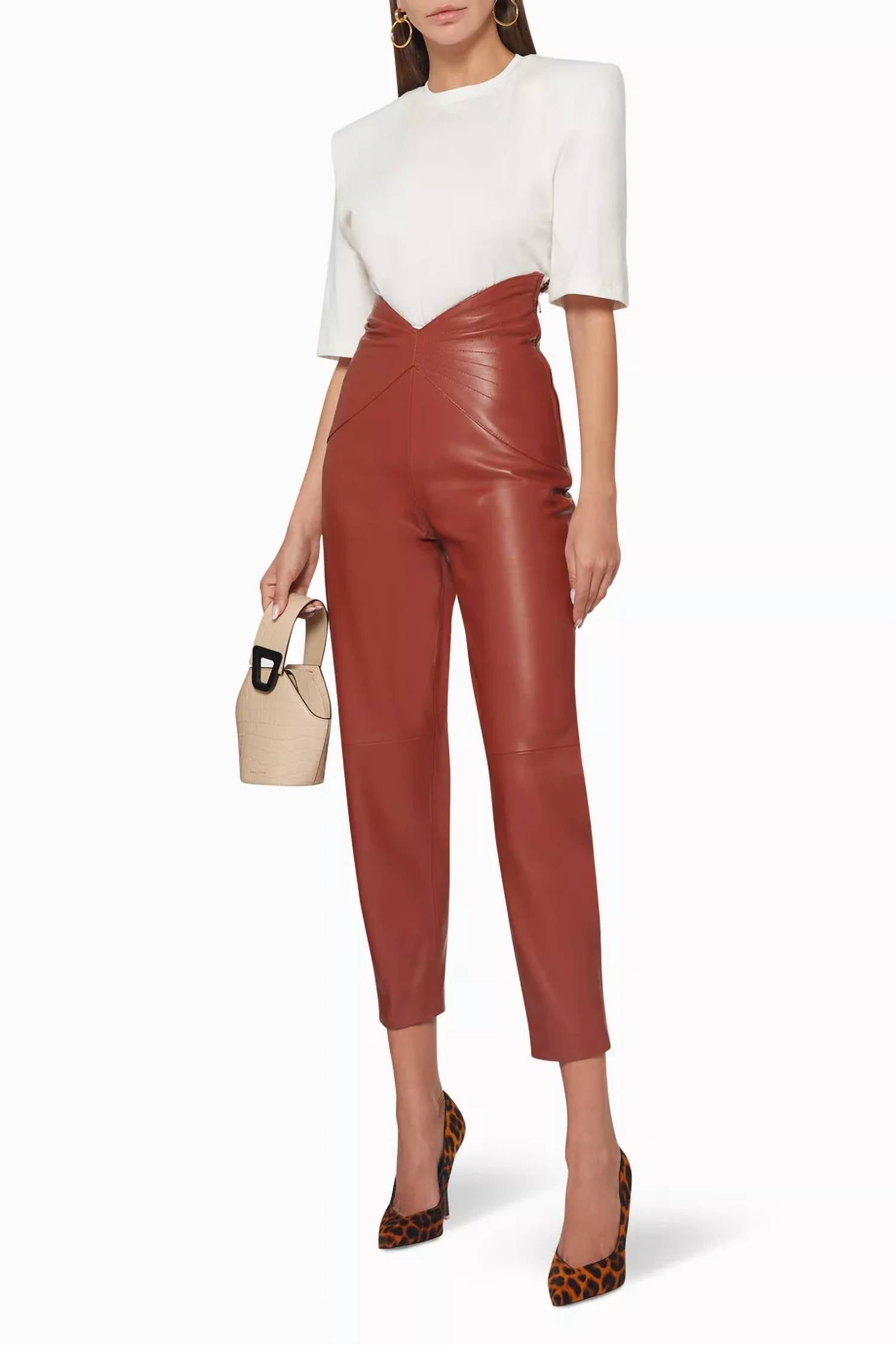The Attico - Butterfly Leather Pants