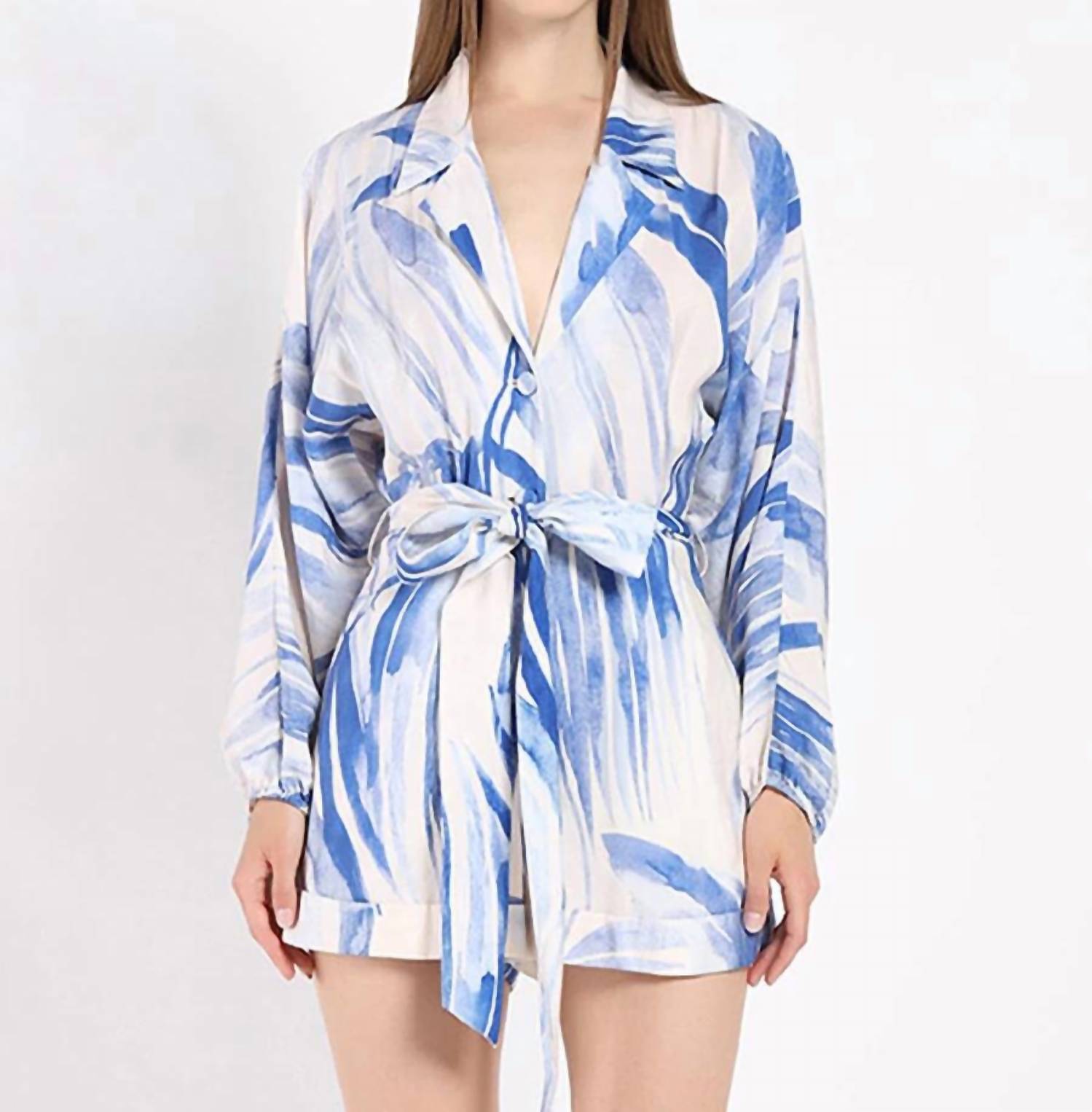 Gracia - Belted Jumpsuit With A Print