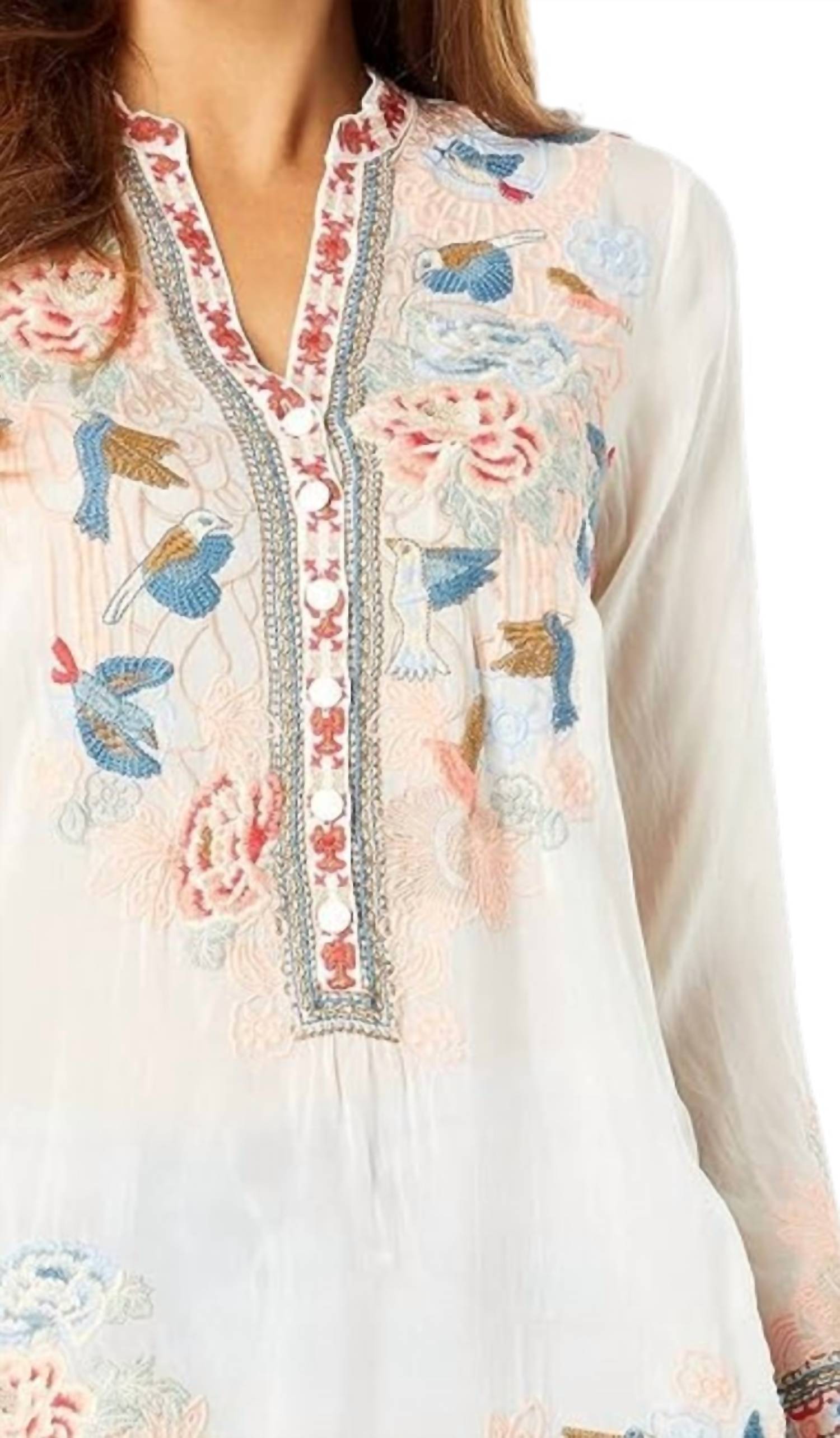 Johnny Was - Gracie Button Up Long Sleeve Blouse