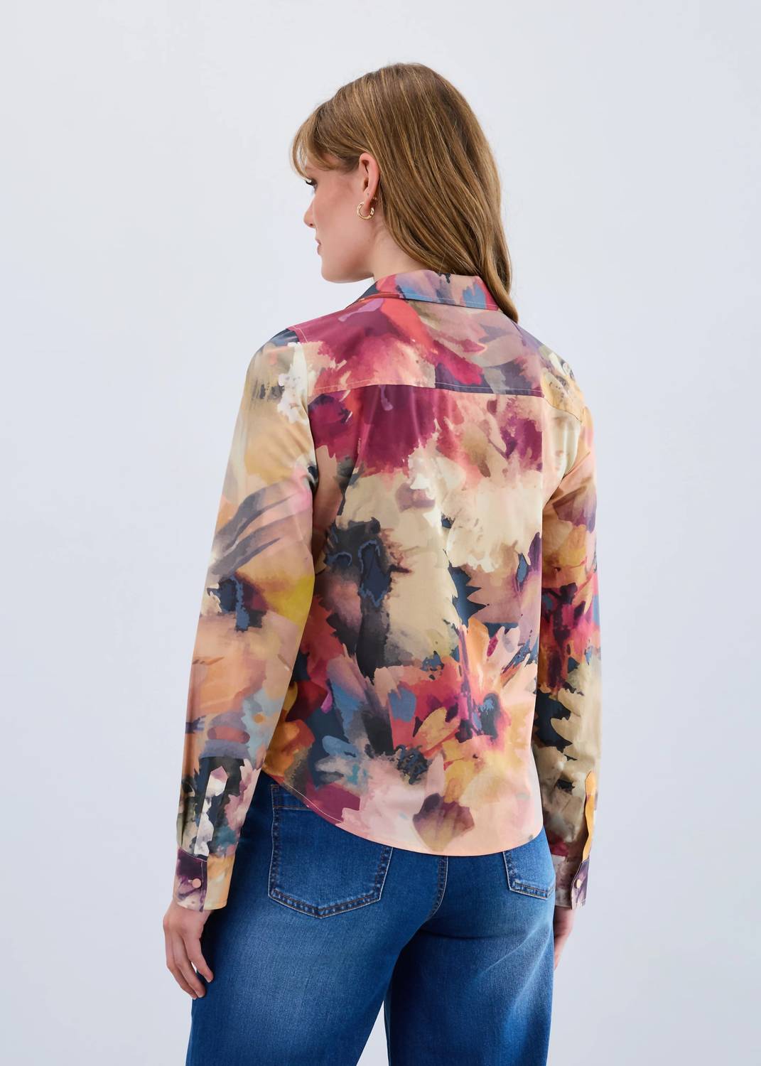 Fdj - Long Sleeve Split Neck Shirt