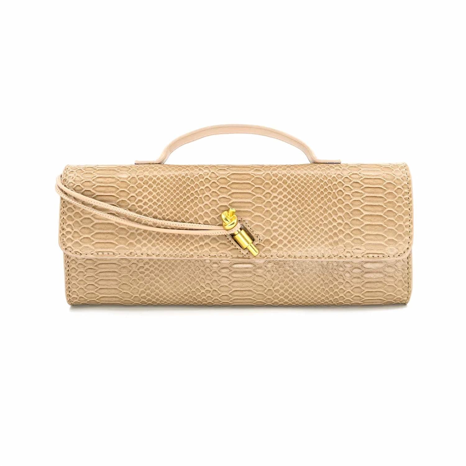 Bc Handbags - Snakeskin Clutch Pochette Mini Clutch