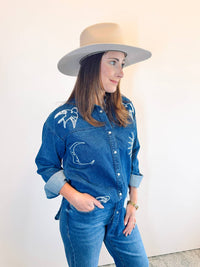 Tolani - Rakaya Button Down Embroidered Top