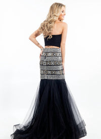 Rachel Allan - Two-piece Soft Tulle Strapless Mermaid Gown