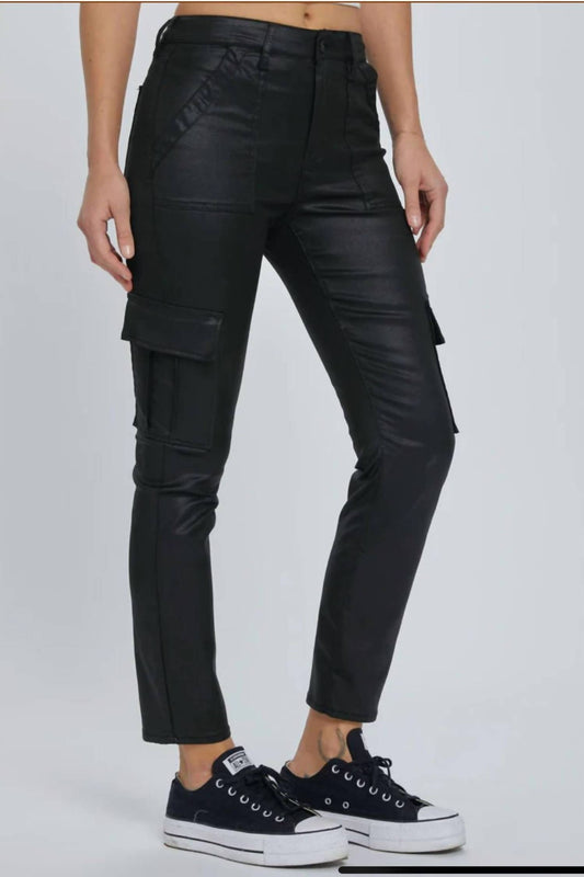 Hidden - Quinn Coated Cargo Cigarette Jean