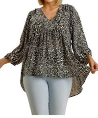 Umgee - Cheetah Babydoll Top
