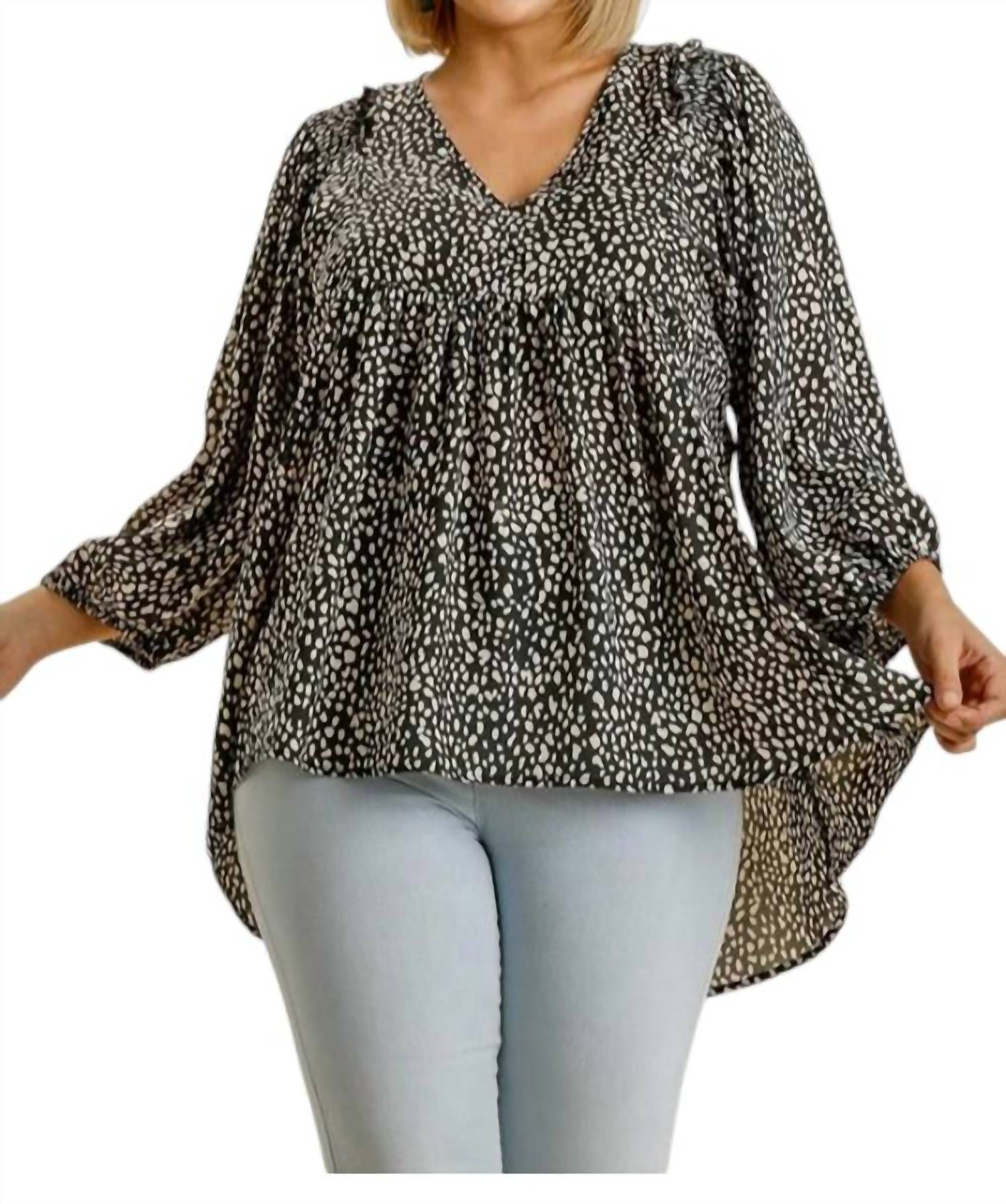 Umgee - Cheetah Babydoll Top