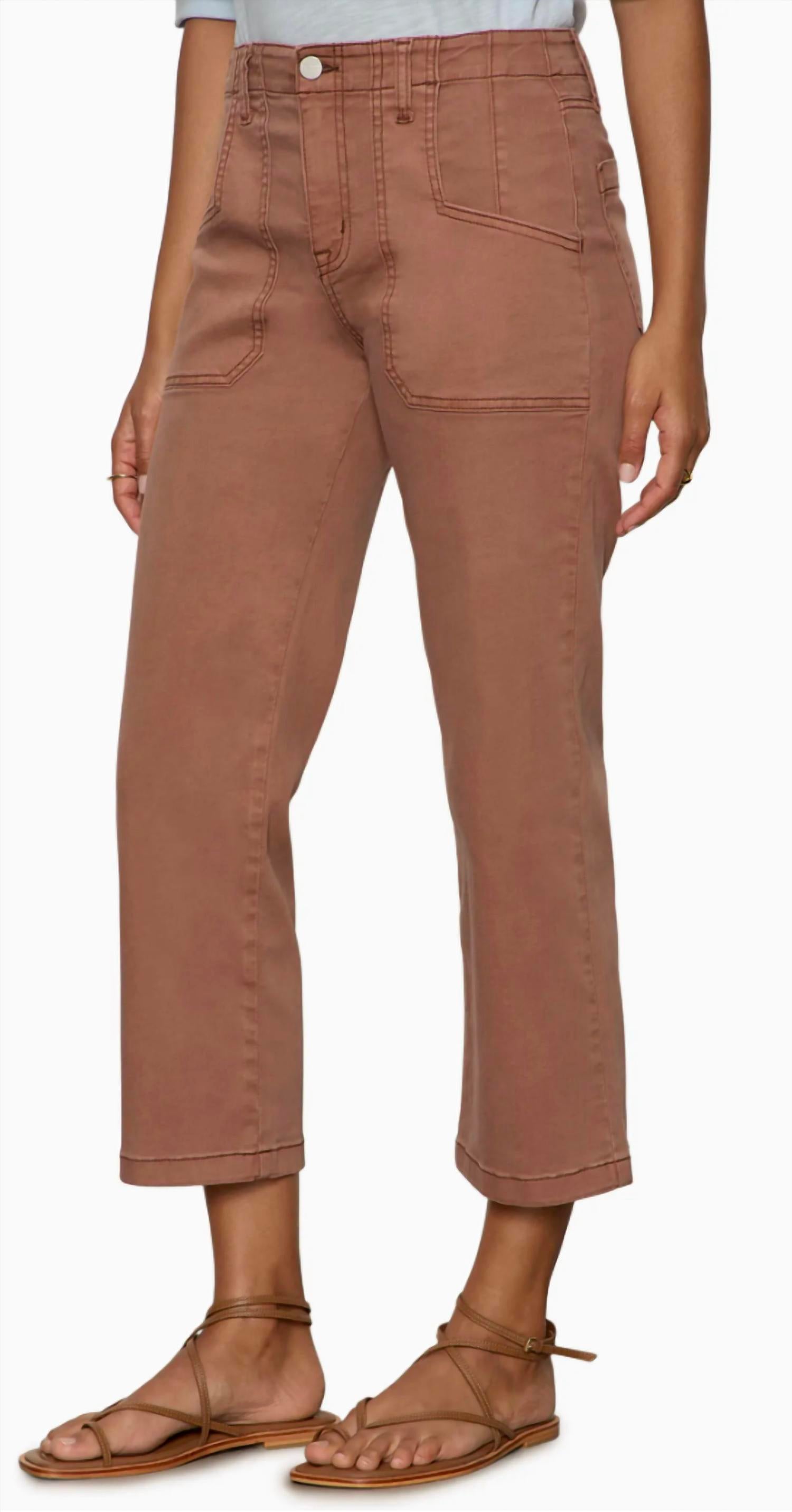 Sanctuary Retreat Crop Pants in mud bath brown - women's pants - alternate view