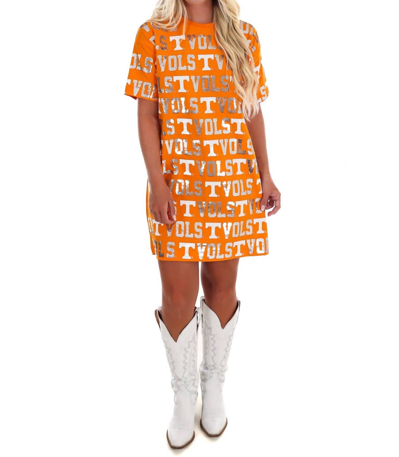 Stewart Simmons - Tennessee Sequin Repeat T-shirt Mini Dress
