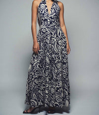 Urban Daizy - Halter Tiered Maxi Dress