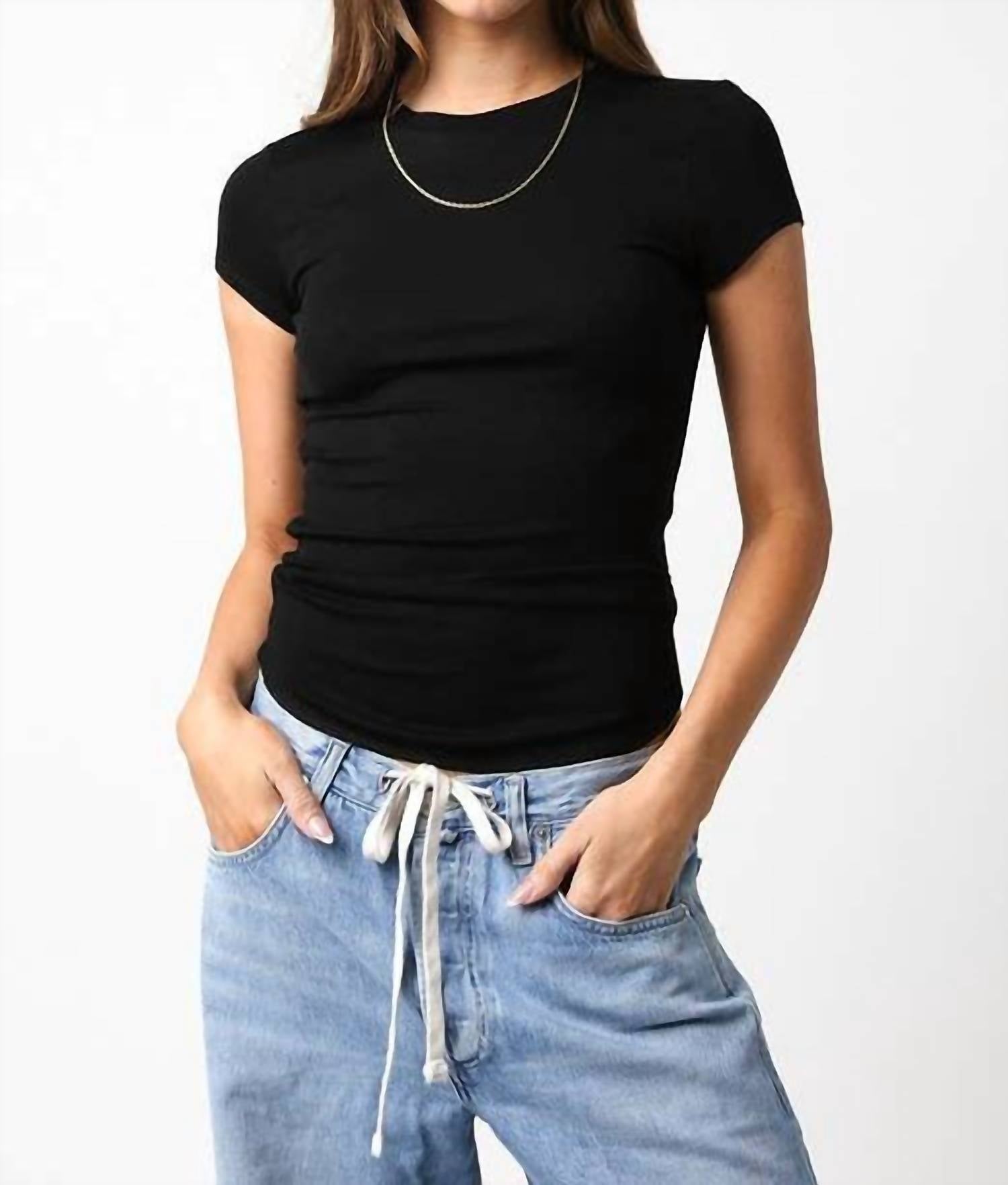 Olivaceous - Serena Ribbed Cap Sleeve Top