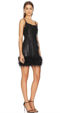 Line And Dot - Faux Leather Dress