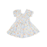 Angel Dear - Girls Georgia Floral Bamboo Smocked Twirly Dress
