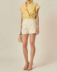 English Factory - Tansy Embroidered Ruffle Top