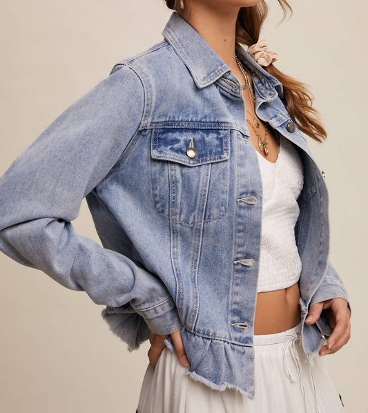 Listicle - Oakleigh Ruffle Hem Jacket