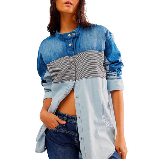 Free People - MOTO COLORBLOCK SHIRT