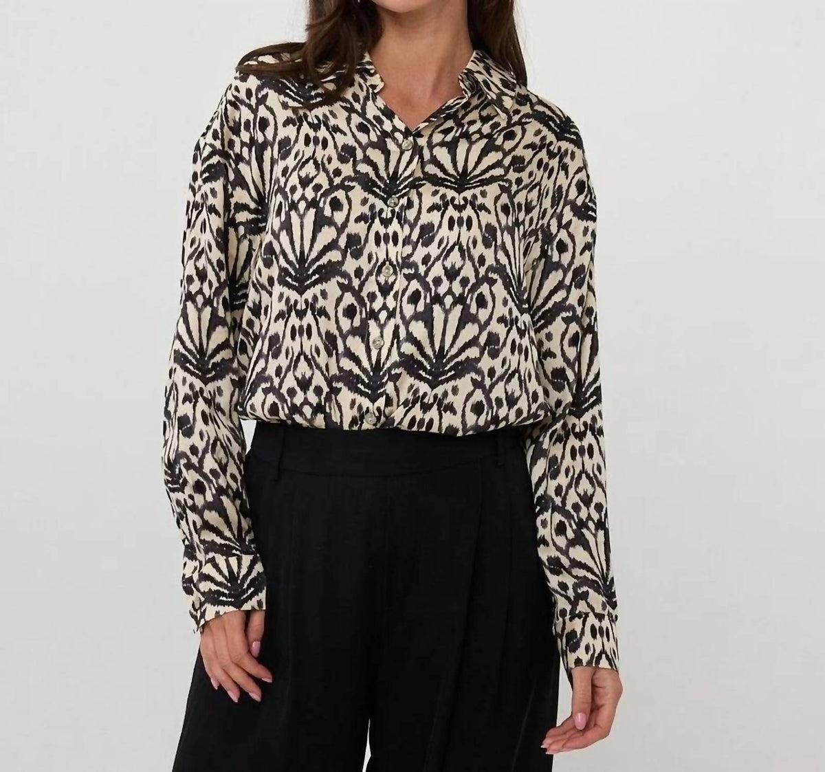 Esqualo - Blyra Oversized City Sign Blouse