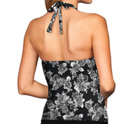 Kallure - Shirred Halter Tankini Top