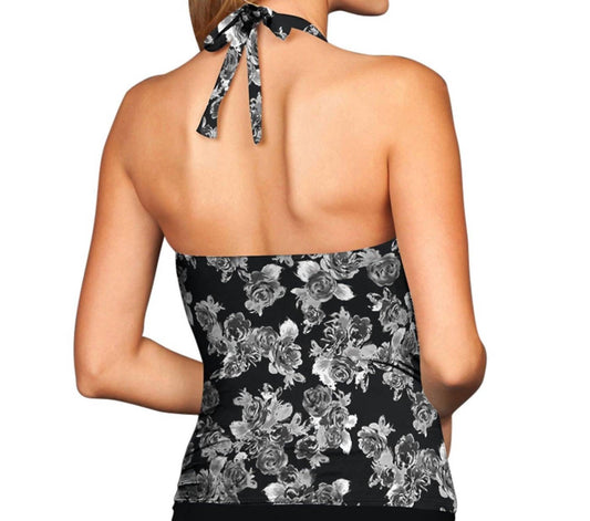 Kallure - Shirred Halter Tankini Top