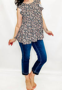Tribal - Sophia Curvy Micro Flare Crop Jeans