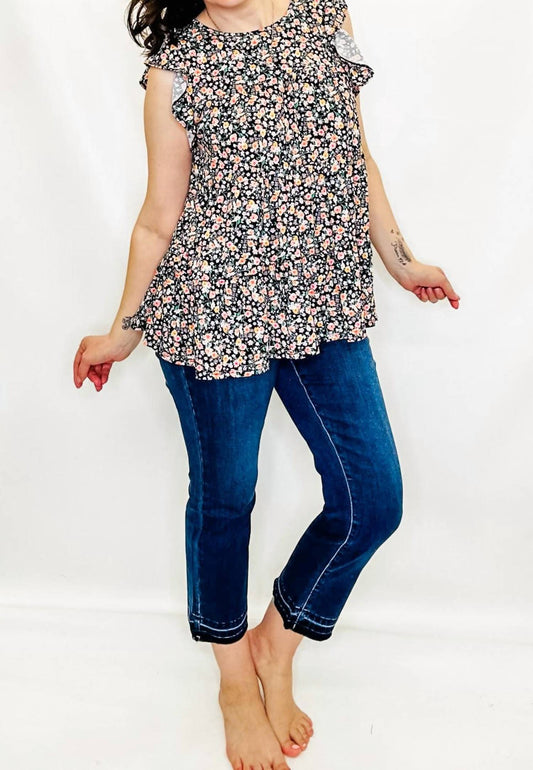 Tribal - Sophia Curvy Micro Flare Crop Jeans