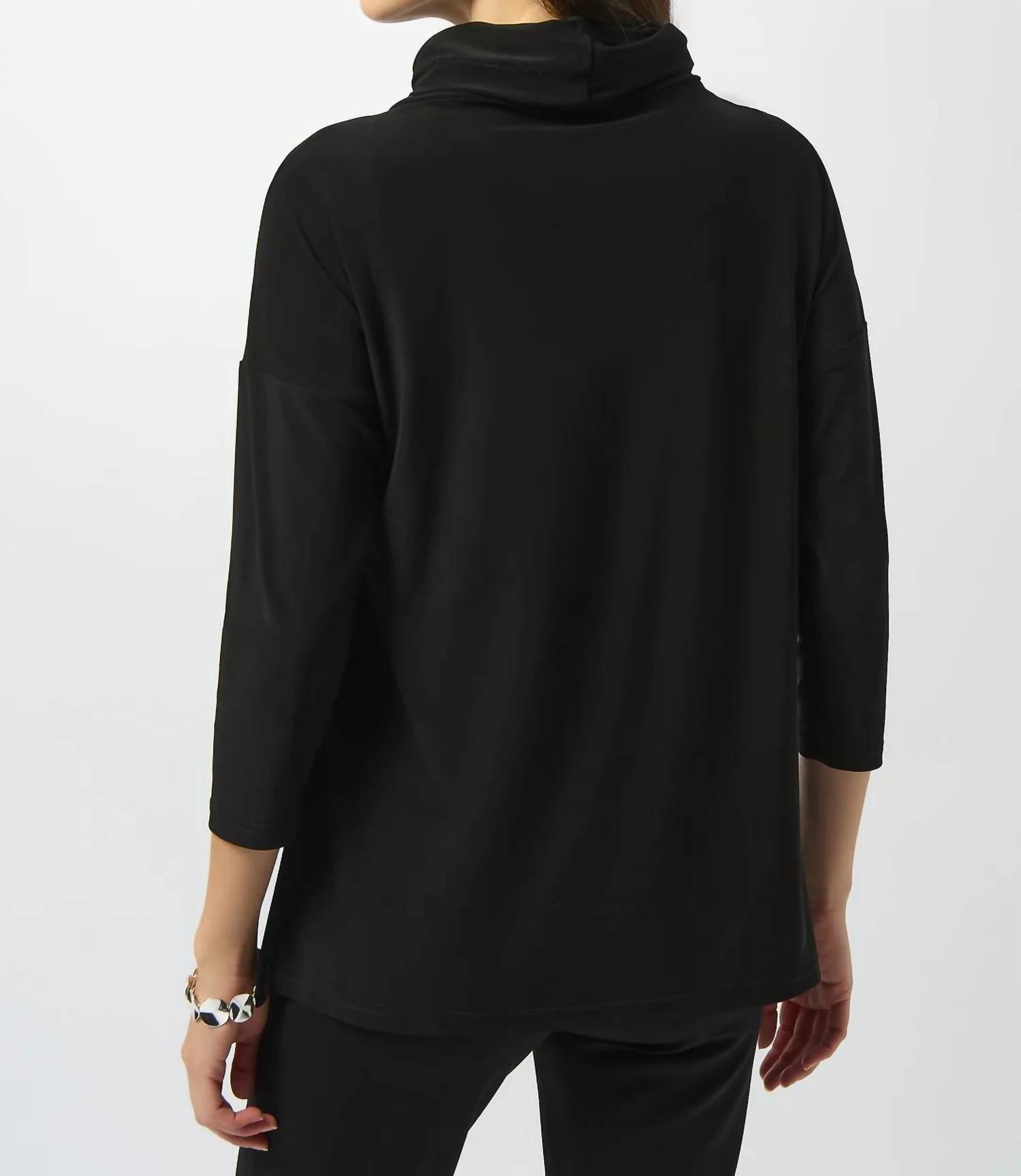 Joseph Ribkoff - Mock Neck 3/4 Sleeves Tunic Top