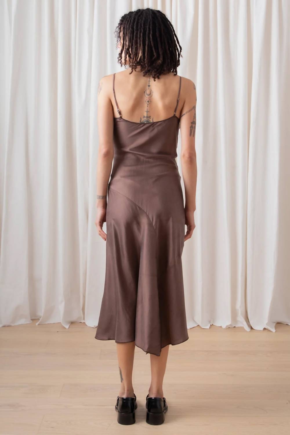 Ali Golden - Asymmetrical Silk Tank Dress