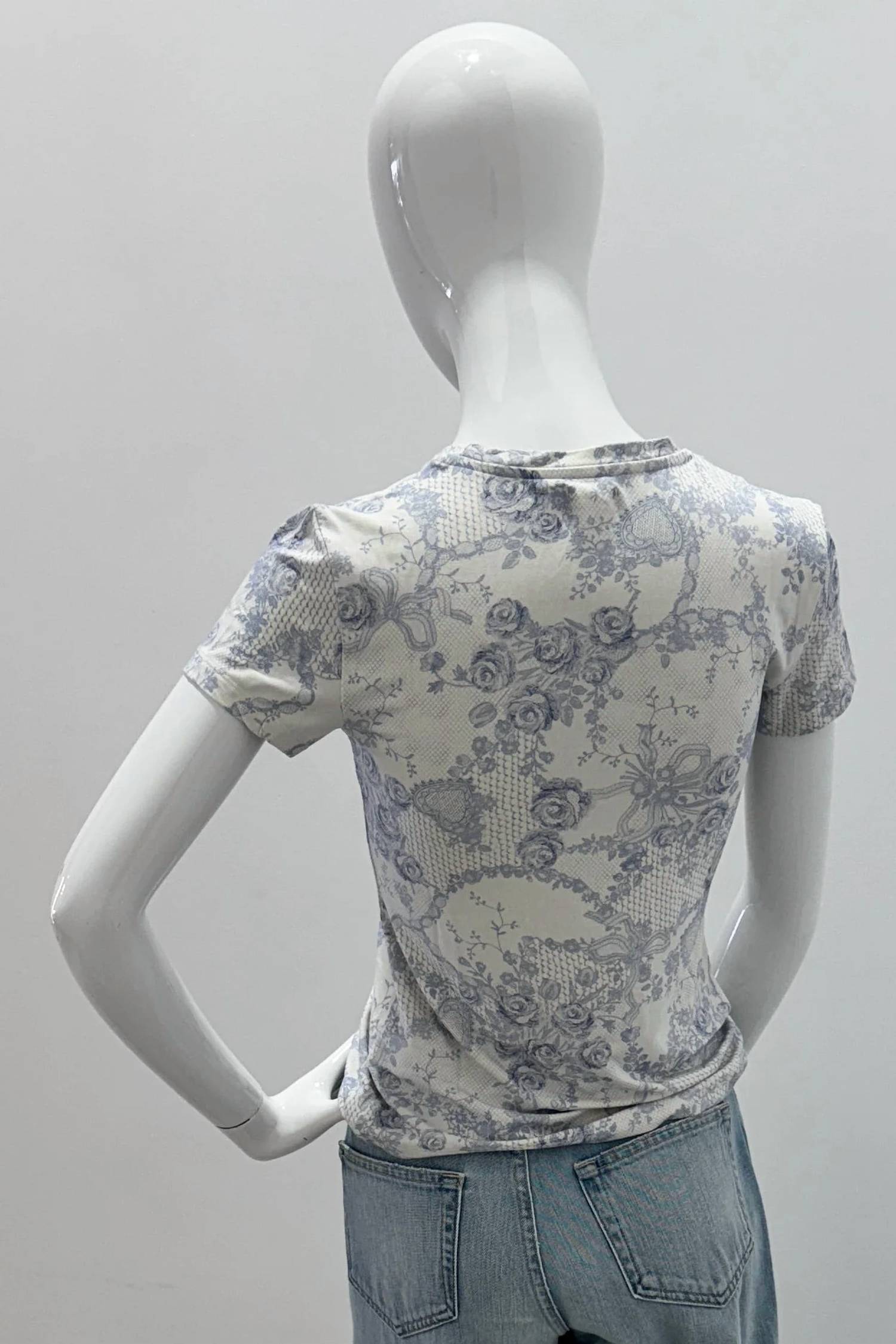 L'Agence - Women's Ressi Crewneck Lace Print Tee
