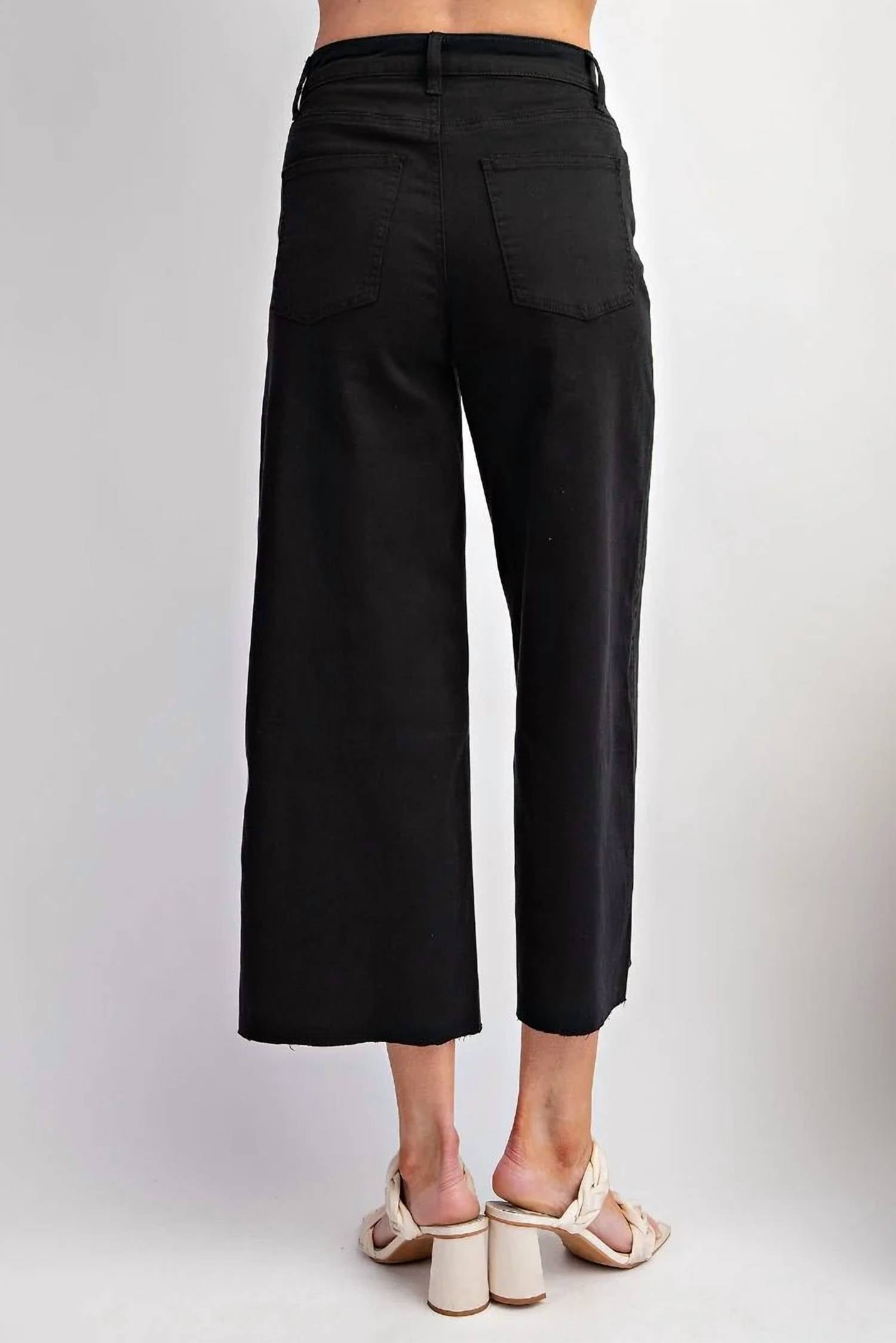 Easel - Button-front High-rise Twill Pants