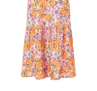 Something Navy - Floral Tiered Skirt